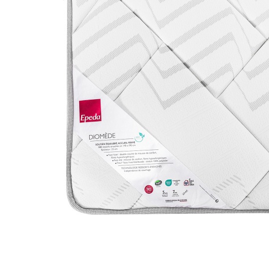 Epeda Matelas 90x190 Diomede ressorts H.23 cm pas cher