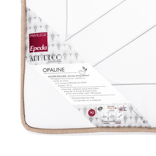 Matelas Epeda 80x190 Opaline ressorts H.29 cm